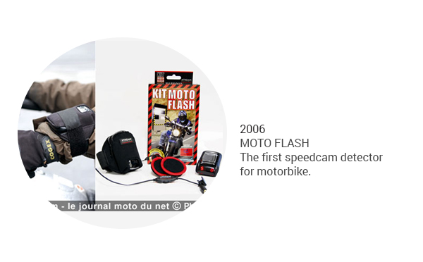Moto Flash was the first radar detector for motorcycle